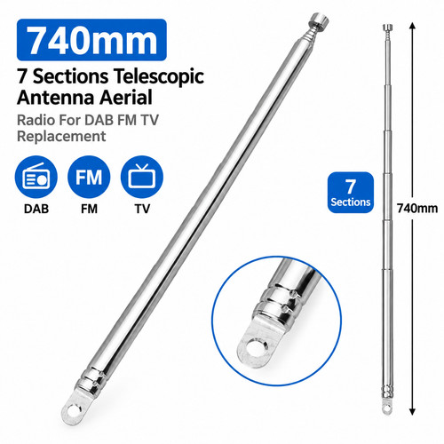 740mm sections telescopic - 740mm,