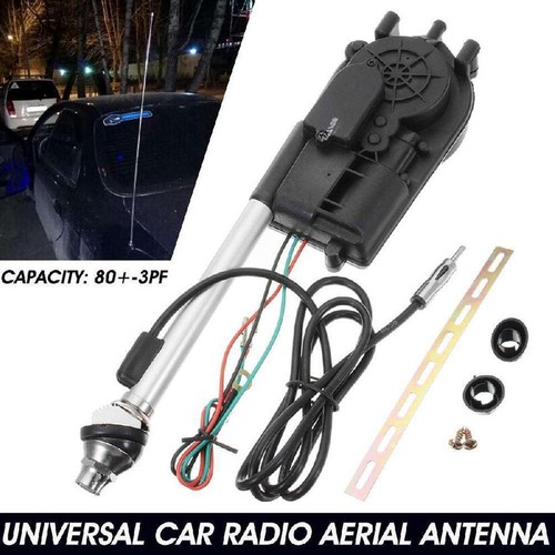 Black 12v automatic antenna - black,